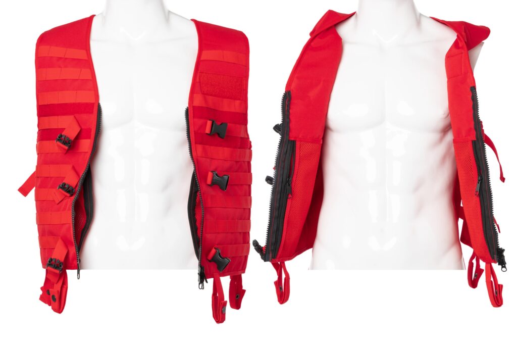 Gilet da intervento Molle rosso segnaletico