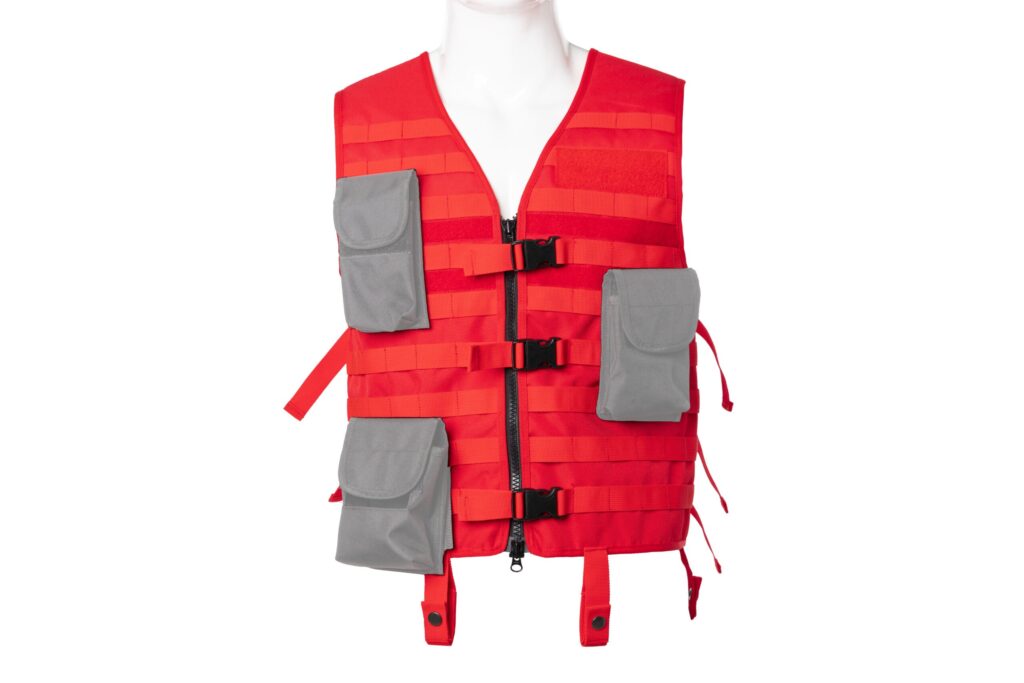 Gilet da intervento Molle rosso segnaletico