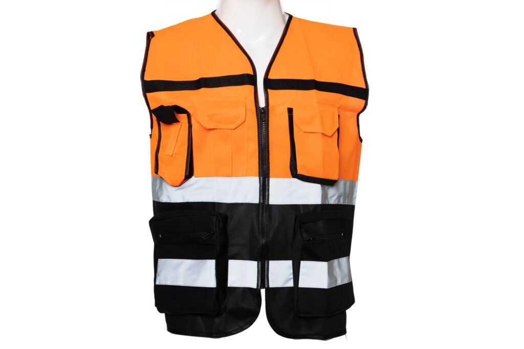 Gilet fonctionnel noir orange