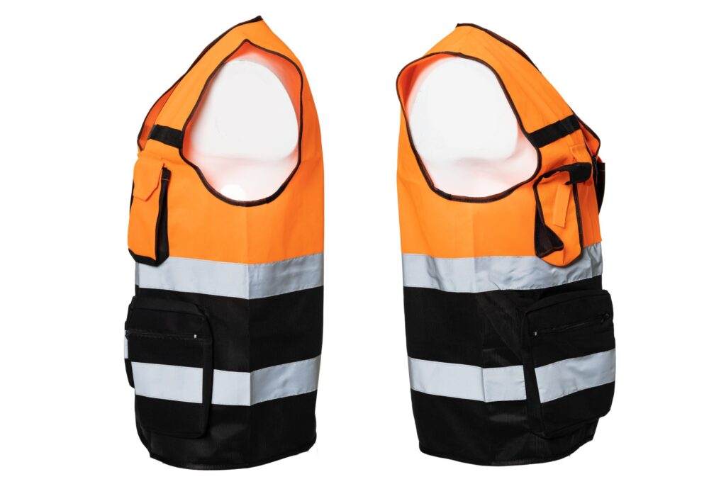 Gilet fonctionnel noir orange