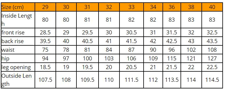 Size Table